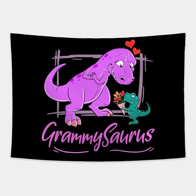 Grammy Gift Product Grandmother Grammy Grammysaurus Design Tapestry by Linco