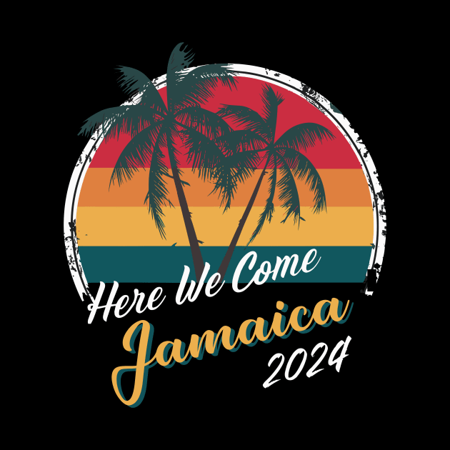 Here We Come Jamaica Trip Girls Trip Family Vacation 2024 by AimArtStudio