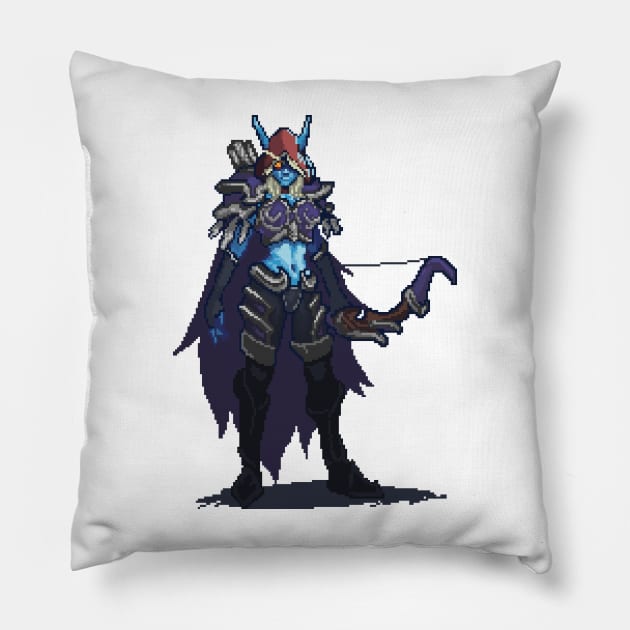 Pixel Sylvanas Windrunner Pillow by Cptninja