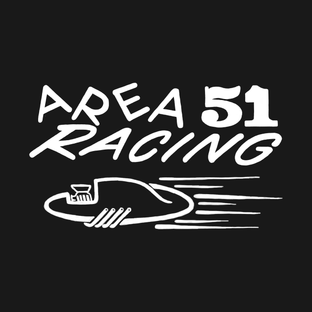Area 51 Racing Logo White by brianlosey2