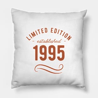 Limited Edition established 1995  text Pillow