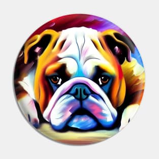 English Bulldog at Rest Pin