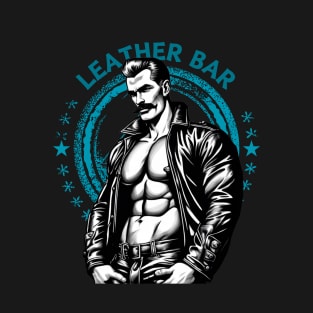 Leather Bar Encounter Gay Tom of Finland Gift For Gay Man Pride LGBT LGBTQIA Muscle Men T-Shirt