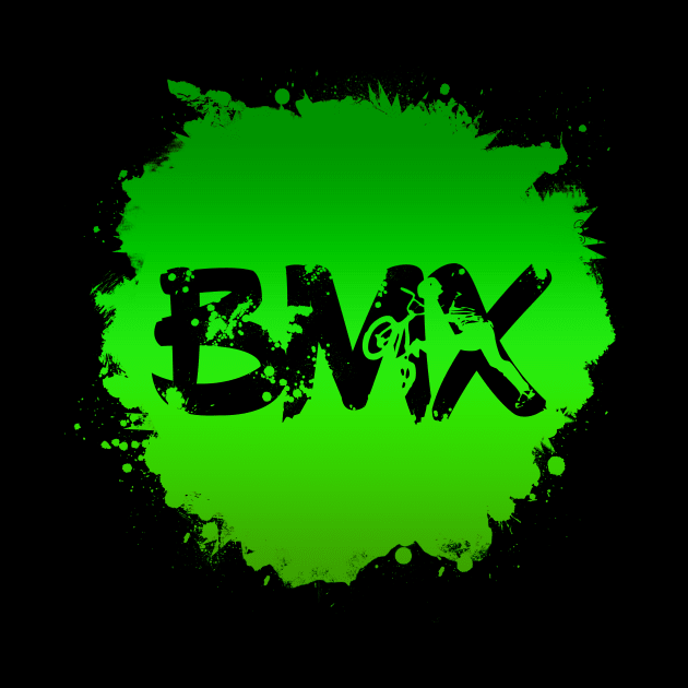 Grunge BMX Splatter for Men Women Kids & Bike Riders by Vermilion Seas