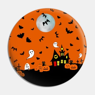 SPOOKY Season Happy Halloween Haunted House Pin