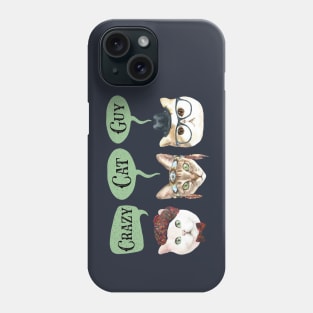 Crazy Cat Guy Phone Case