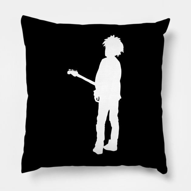 The Cure - Robert Smith Shilouette Pillow by vangori