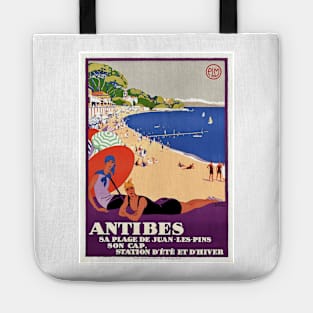 Antibes (Cote d'Azur), France - Vintage Travel Poster Design Tote