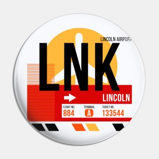 Lincoln (LNK) Airport // Sunset Baggage Tag Pin