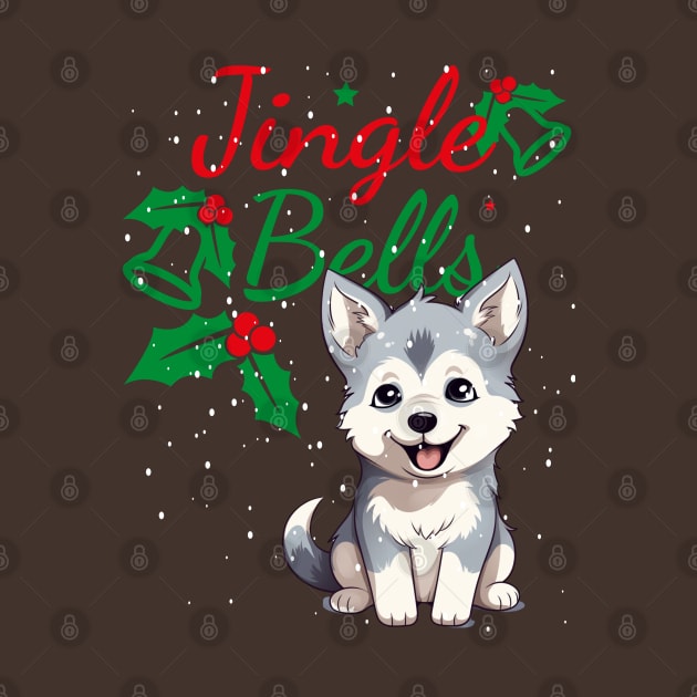 Husky Jingle Bells by FehuMarcinArt