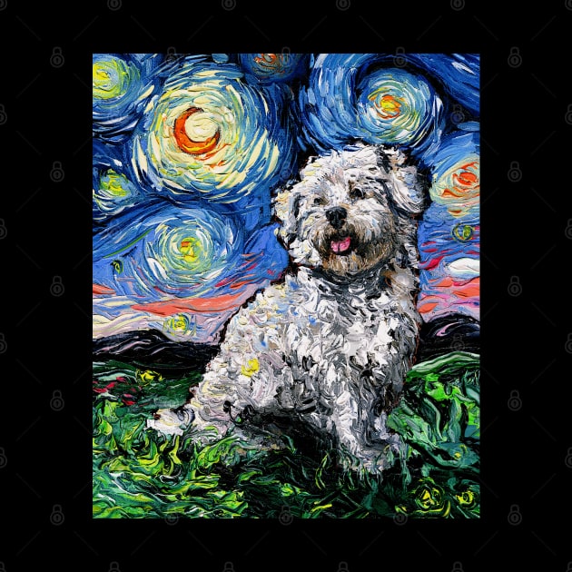 Coton de Tulear Night by sagittariusgallery