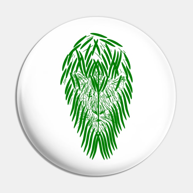 Lion, the king of the jungle in green Pin by Toozidi T Shirts