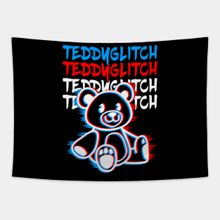 Teddy Glitch Tapestry