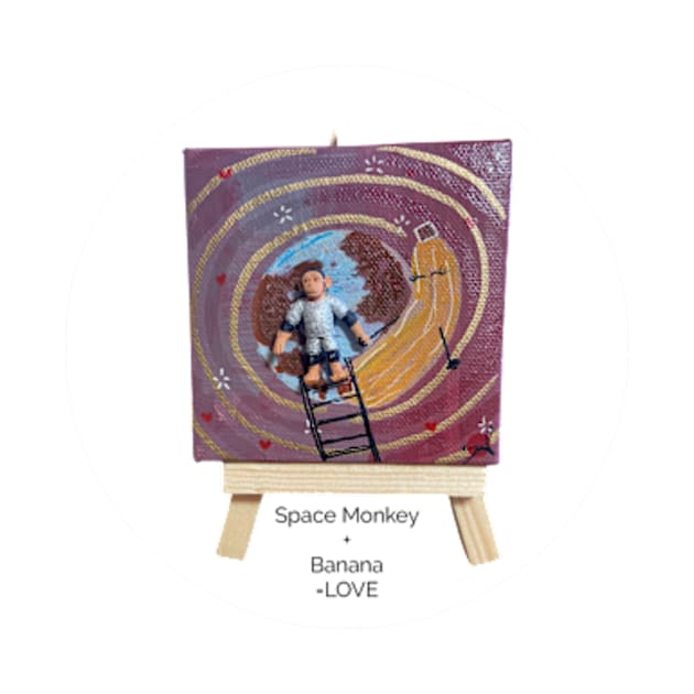 Space Monkey+Banana=Love by Love Gives Art