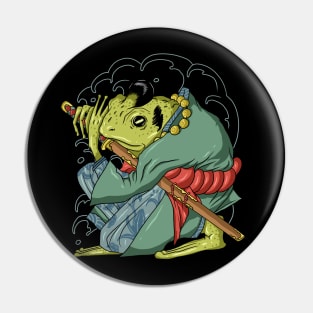 Samurai frog Pin