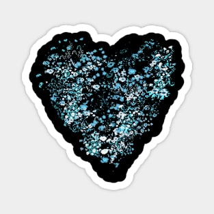 Neon floral valentines day heart design Magnet