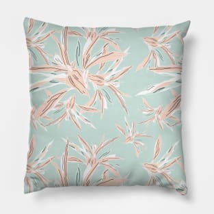 Hawaii style botanical leaves collection in pastel Pillow