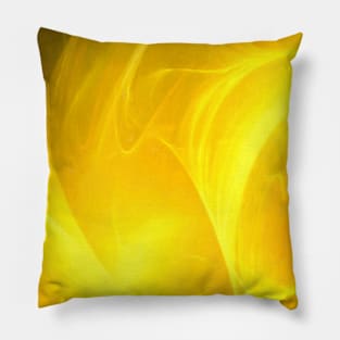 Yellow Fractal Pillow