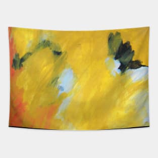 Abstract Yellow flower Tapestry