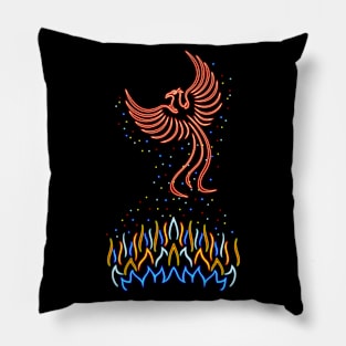 The Red Phoenix Flight Star Fire Pillow