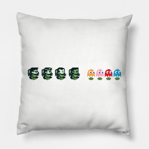 Ghostbusters 2 vs Pac Men Ghost Pillow by FDNY