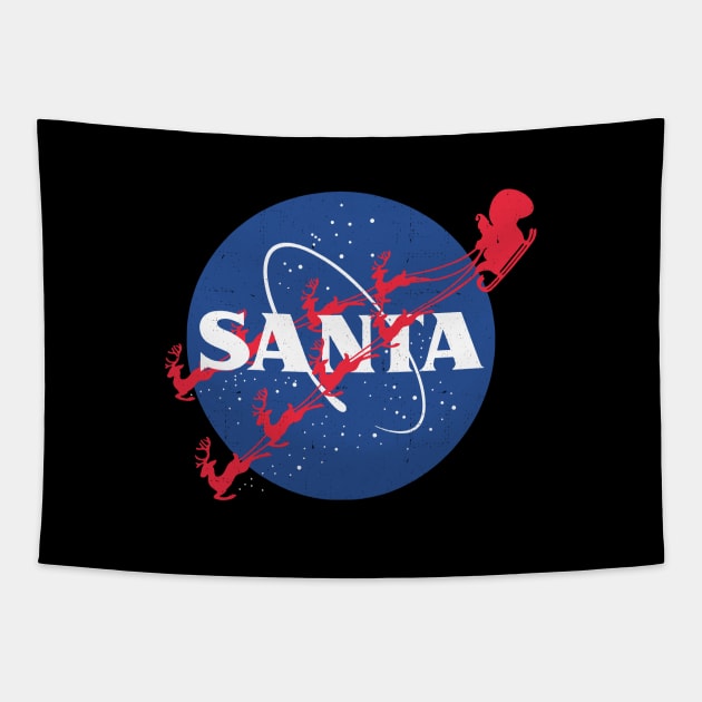NASA Santa logo Tapestry by BodinStreet