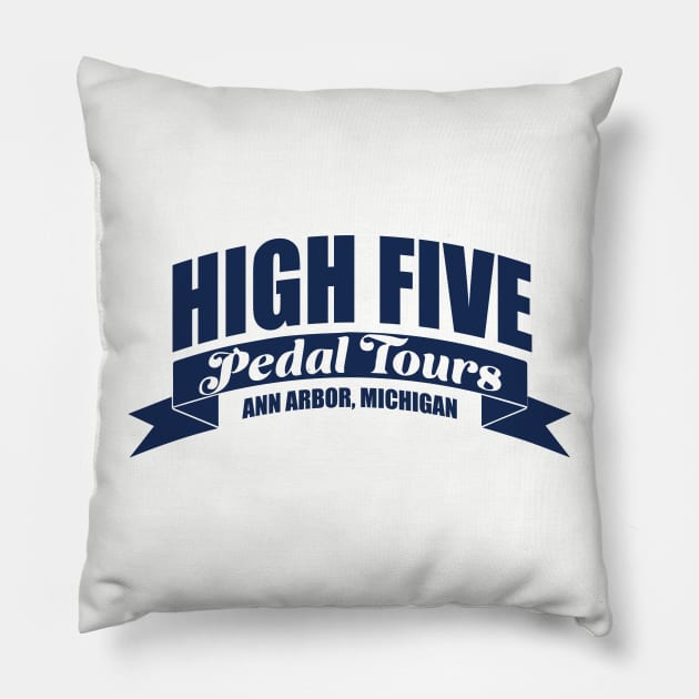 Navy High Five Horizontal Logo Pillow by HighFive