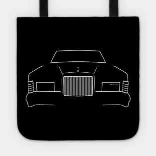 1979 vintage Lincoln Continental outline graphic (white) Tote