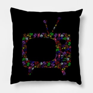 Gamer Controllers Rainbow Colors Pillow