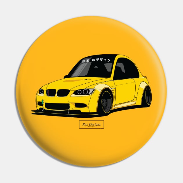 BMW E92 (Yellow) Pin by RexDesignsAus