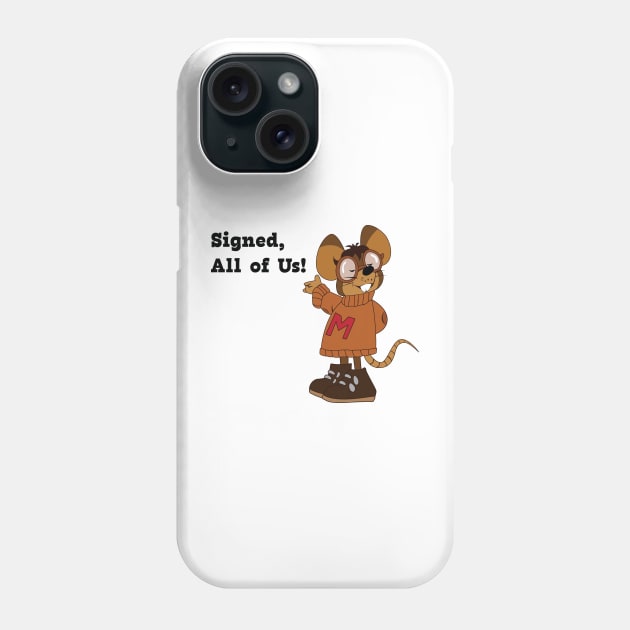 Albert Mouse Letter to Santa...Signed, All of Us Phone Case by Underdog Designs