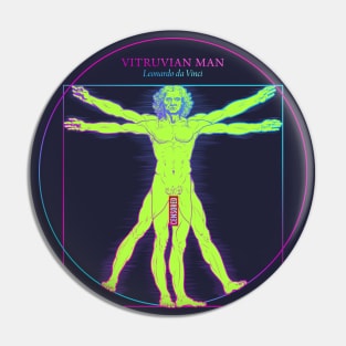 Vitruvian man in pop art style Pin