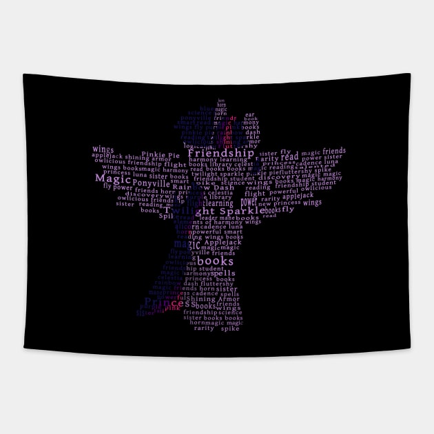 My Little Pony - Twilight Sparkle Typography Tapestry by SSXVegeta