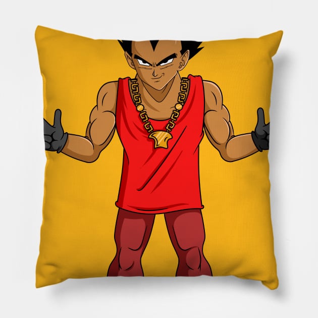 vegeta hypebeast Pillow by unlesssla