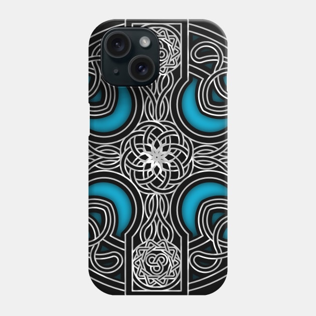 Blue Celtic cross Phone Case by PedroVale