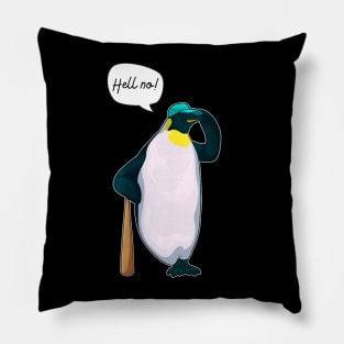 The hell no penguin Pillow