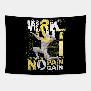 WRKOUT Shoulders No Pain No Gain Tapestry