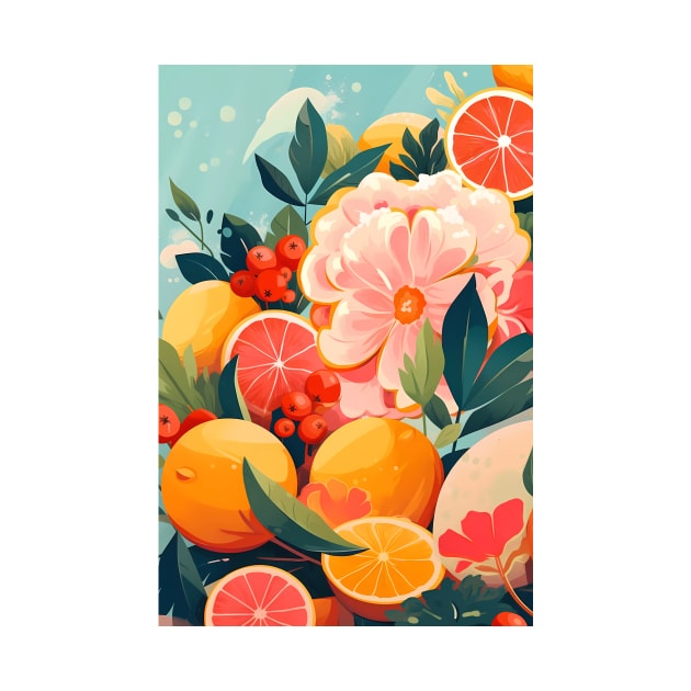 Citrus Fruits Flowers by UnrealArtDude