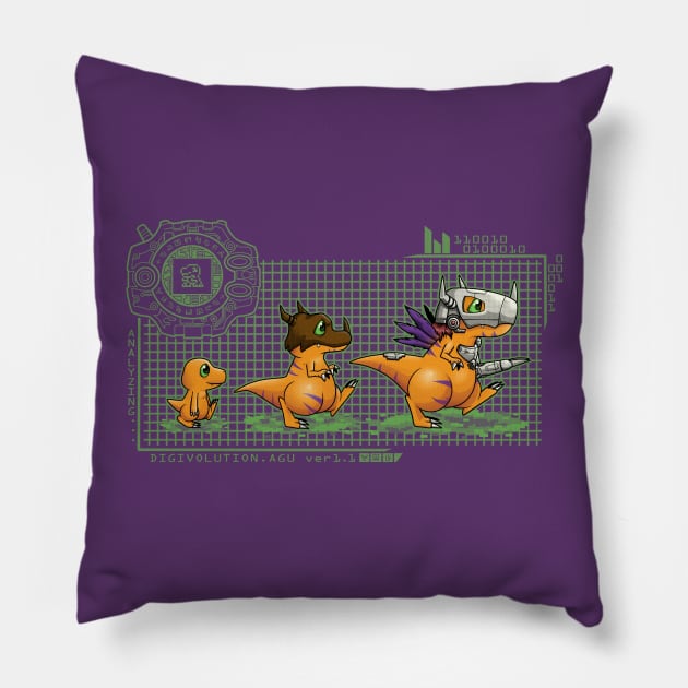 Digivolution Download Pillow by PrismicDesigns