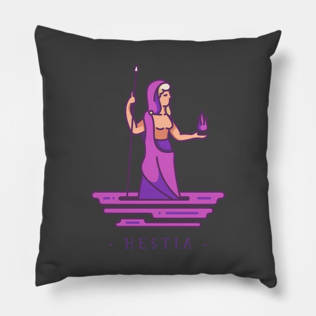 Hestia Greek Mythology Pillow by MimicGaming