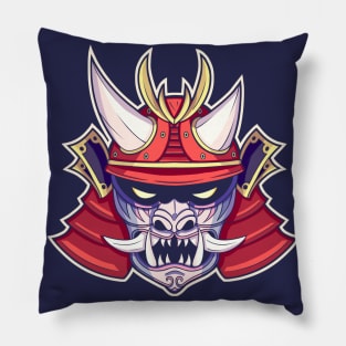 Ghost Samurai Oni Helmet Pillow