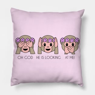 Monkey Emoji Pillow