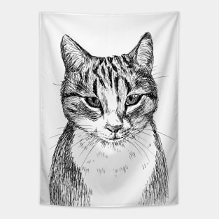 Cat Head Print Tapestry