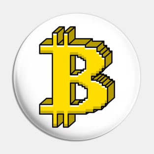 Bitcoin Pixel NFT Logo Pin