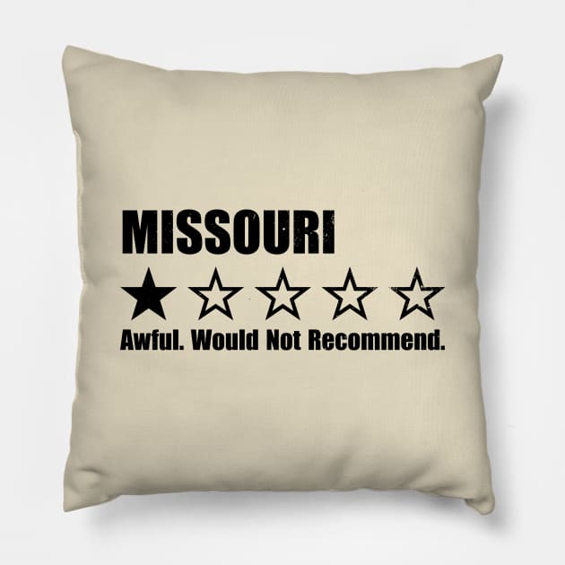 Missouri One Star Review Pillow by Rad Love