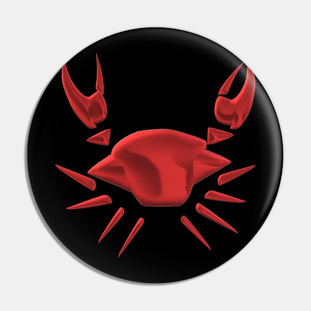 Shiny metal crab Pin by Uberhunt Un-unique designs