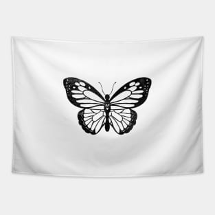 Butterfly Black Skull Tapestry