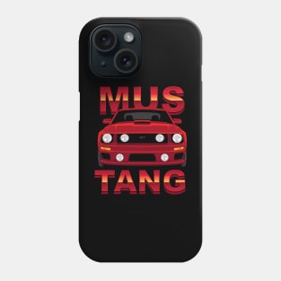 Red Mus Tang American Muscle Vehicle 2009 GT Phone Case