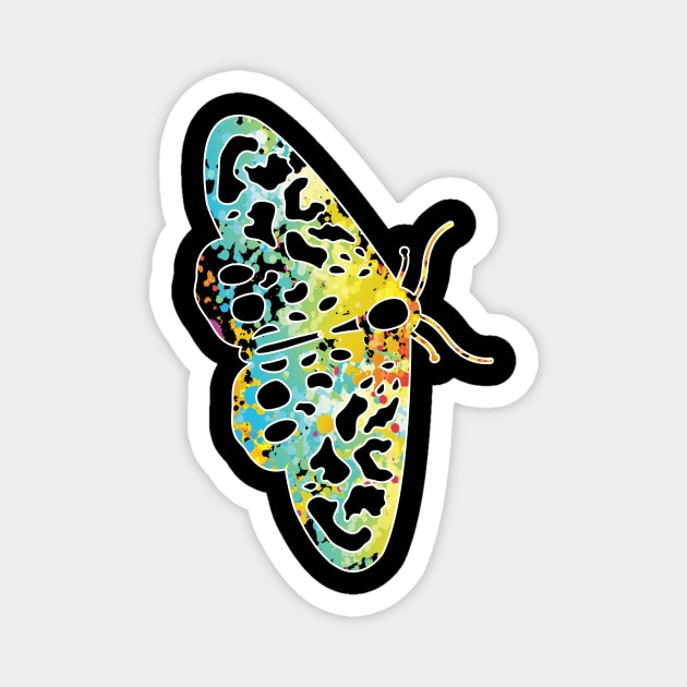 Cool butterfly colored t-shirt Magnet by thefriendlyone