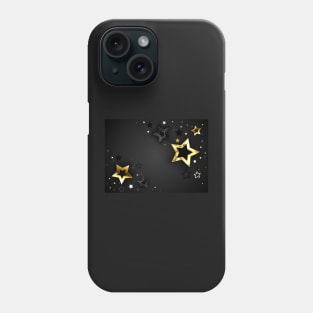 Gray Background with Black Stars Phone Case